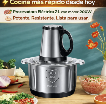 Picadora eléctrica de acero inoxidable 2 L – foto 3