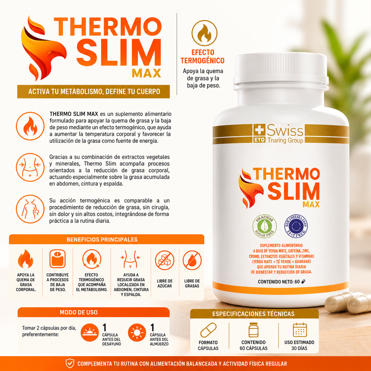 Thermo Slim Max™ - Quemador de Grasa