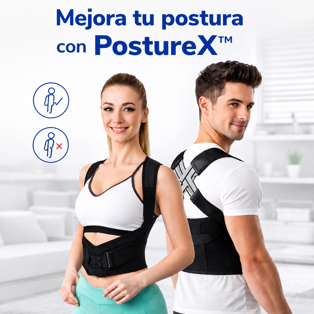 PostureX™ – Soporte Lumbar de Uso Diario