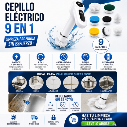 TurboLimpia 9X PRO cepillo eléctrico de limpieza – foto 1
