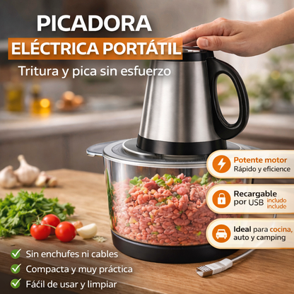 Picadora eléctrica de acero inoxidable 2 L – foto 1