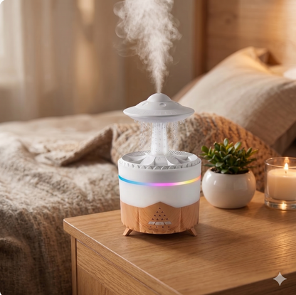 Humidificador efecto lluvia con luz de 7 colores – foto 2